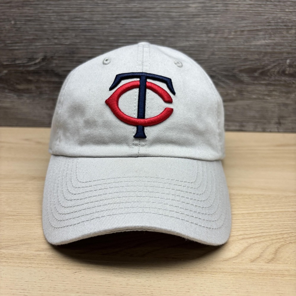 Minnesota Twins Hat Cap Strap Back Mens One Size Gray MLB Baseball Fan Favorite